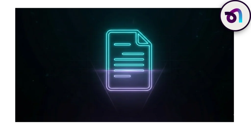 Póliza de seguro con letra pequeña analizada sobre láser lila.