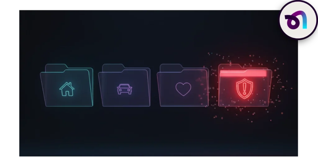 Diferentes carpetas para definir las cláusulas delimitativas y sopresivas, cláusulas desconocidas de los seguros por los usuarios.