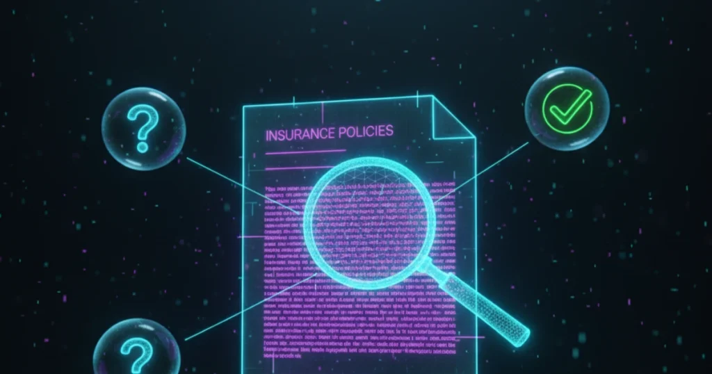 Revisión de letra pequeña ante posibles cláusulas desconocidas de los seguros.