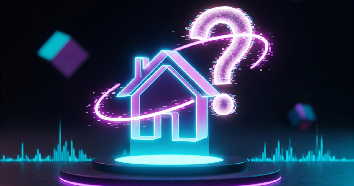 Casa con signo de interrogación haciendo la pregunta de si es obligatorio el seguro del hogar.